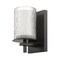 Z-Lite Grayson Wall Sconce, 1-Light, 4.75 In.W x 5.75 In.L x 8.25 In.H, Matte Black/Clear + Etched Opal 1949-1S-MB - alternate 6